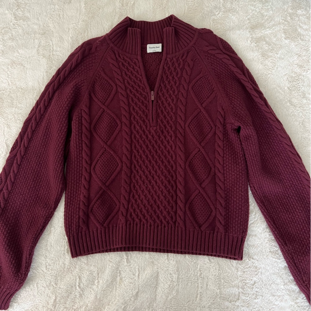 Aritzia Sunday Best Boreal 1/4 Zip Sweater